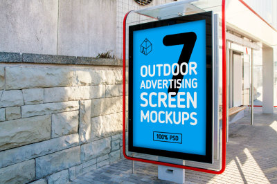 Outdoor Advertising Screen Mock-Ups