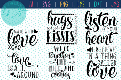Valentine&#039;s Day SVG DXF PNG JPG AI EPS files BUNDLE