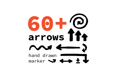 60+ arrows hand drawn