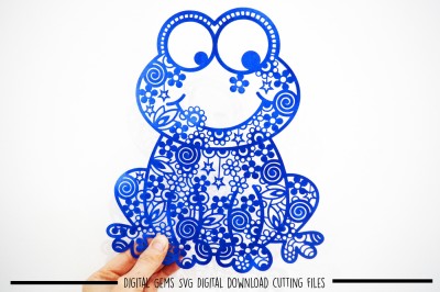 Frog paper cut SVG / DXF / EPS Files