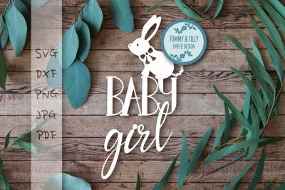 Bunny Baby Girl Cutting File SVG DXF PNG PDF JPG
