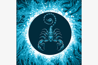 Scorpion in Water circle