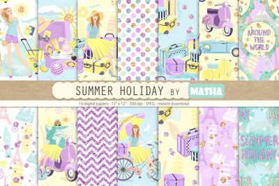 SUMMER HOLIDAY digital papers