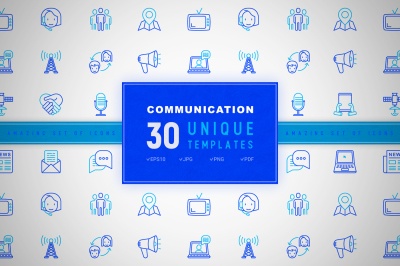 Communication Icons Set | Concept