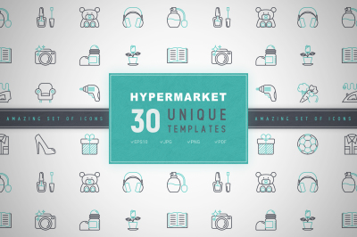 Hypermarket Icons Set | Concept
