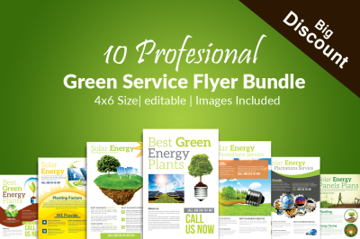 10 Green Energy Flyer Templates Bundle