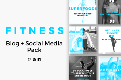 Fitness Blog & Social Pack