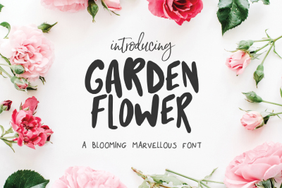 Garden Flower Font (Handwritten Fonts, Painted Fonts, Unique Fonts)