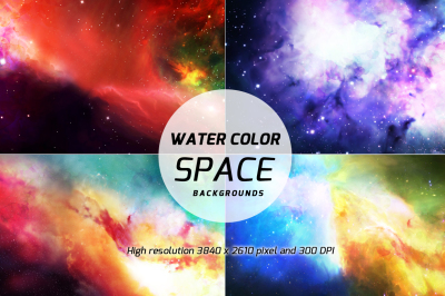 20 Water color Space backgrounds