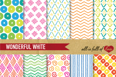  Hand draw Digital Paper Pack: Dream Collection
