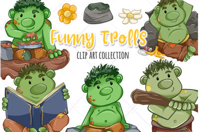 Funny Trolls Clip Art Collection