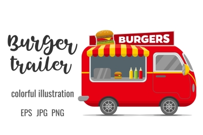 Burgers street food caravan trailer