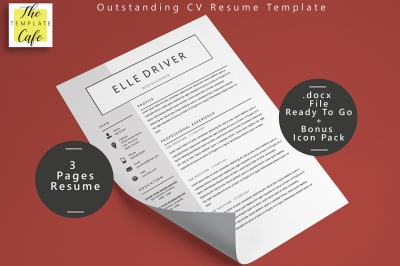 Simple Elegant MS Word Resume Template (3 Pages)