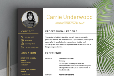 Resume template Modern resume with photo Design resume templates