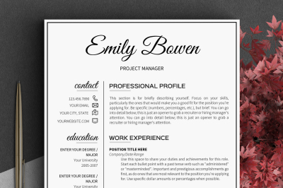 2 page resume template Job resume Word template resume with icons