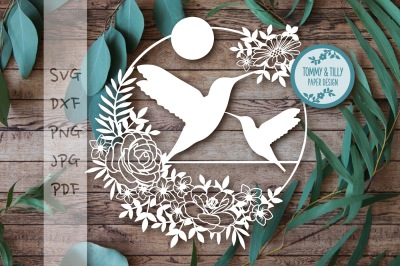 Mummy and Baby Hummingbird SVG DXF PNG PDF JPG