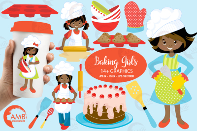 Baking Girls, Dark skin baking girls, AMB-1135