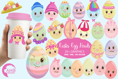 Easter Egg Heads clipart, graphics, illustrations AMB-1168