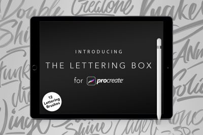 Lettering Box - 12 Procreate Brushes