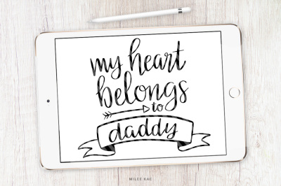 Daddy SVG, cutting file and decal