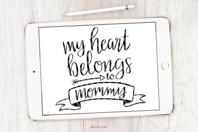 Mommy SVG, cutting file and decal