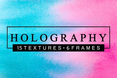 HOLOGRAPHY Watercolor Textures Pack