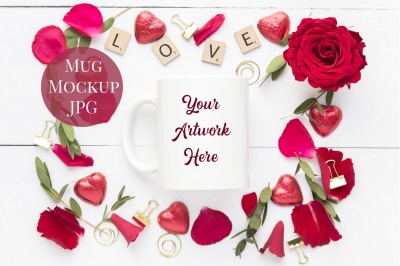 Mug Mockup-Red Roses