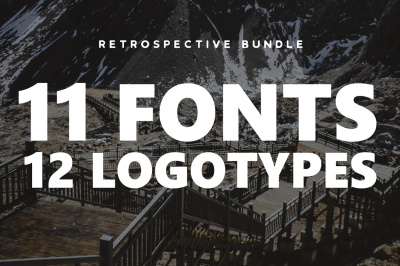 Retrospective Bundle - Fonts & Logos