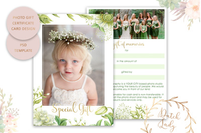PSD Photo Gift Card Template #44