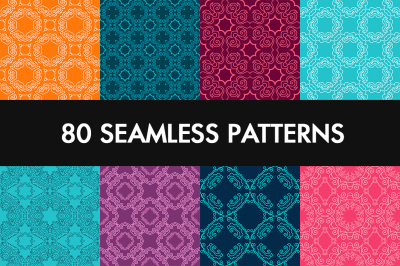 80 Seamless Vector Pattern Big Set
