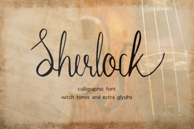 Sherlock calligraphy script font