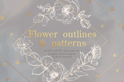 Flower outlines & patterns