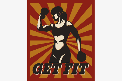 Fitness Retro Poster