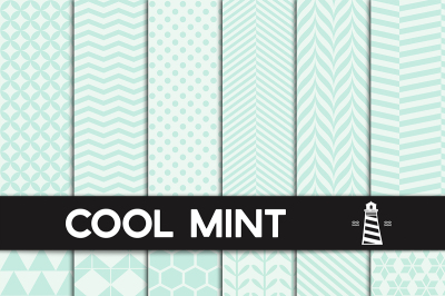 Cool Mint Patterns - Digital Paper