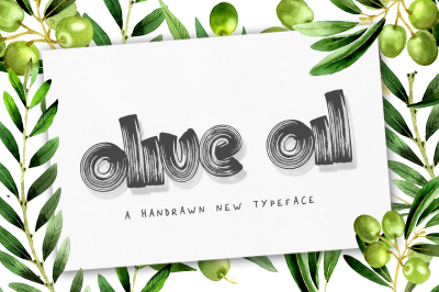 Olive Oil Font (Textured Fonts, Brush Fonts, Scratchy Fonts)
