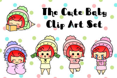 The Cute Baby Clipart Set
