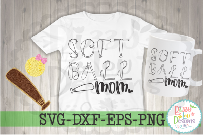 Softball Mom SVG DXF EPS PNG - CUTTING FILE