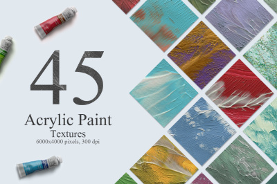 45 Acrylic Paint Textures