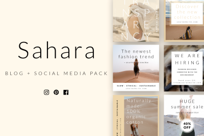 Sahara Blog & Social Pack