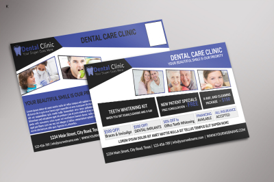 Dental Care PostCard Template