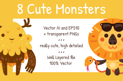 8 Cute Monsters