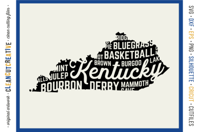 Kentucky State design - SVG DXF EPS PNG - Cricut &amp; Silhouette files