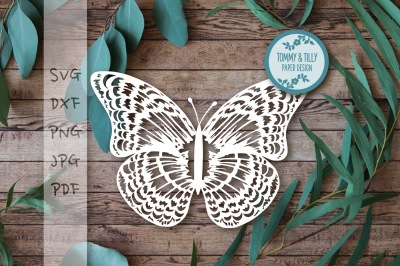 Delicate Butterfly SVG DXF PNG PDF JPG