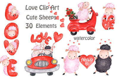 Love clipart Cute Sheeps clipart