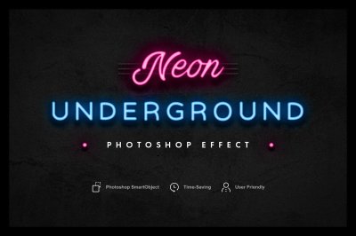Neon Underground Photoshop Effect