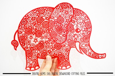 Elephant paper cut SVG / DXF / EPS Files