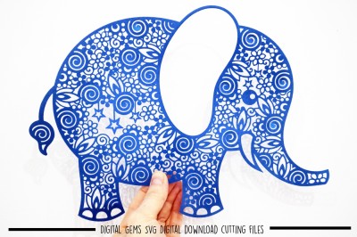 Elephant paper cut SVG / DXF / EPS Files
