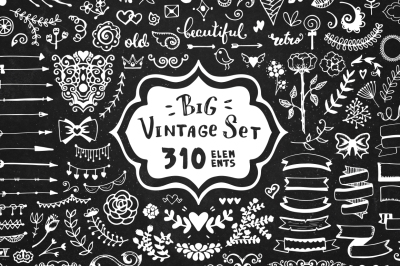 310 elements - Big Vintage Set