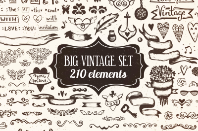 210 elements - Big Vintage Set