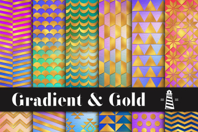Gradient And Gold Digital Pape